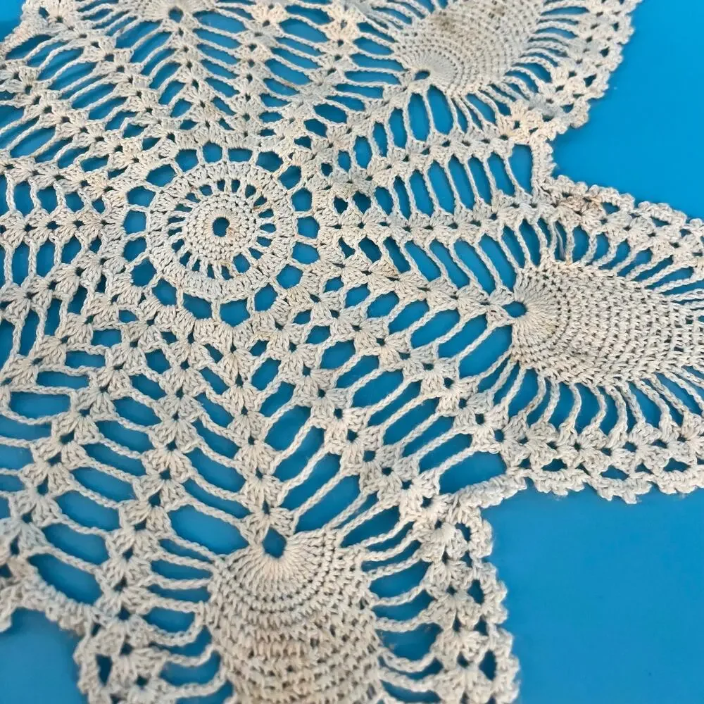 70s Crochet Doily Cottage 1970s Vintage